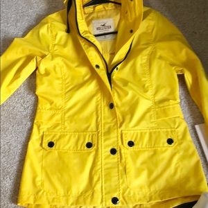 NWOT Hollister Yellow Raincoat